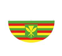 Drapeau hawaïen autochtone en demi-cercle à suspendre pour l'extérieur