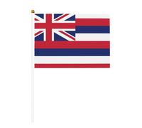 Drapeau hawaïen en dix pièces imprimé double face 14 x 20,8 cm, adapté pour les activités d'équipe encourageant