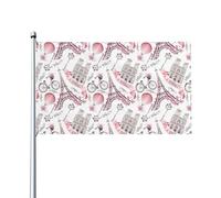 Drapeau hawaïen Tapa Honu Turtle Deluxe 3 x 5 pieds - Comprend 1 drapeau (mât inclus) Jardin extérieur