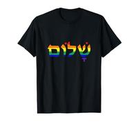 Drapeau hébreu Shalom juif LGBT Arc-en-Ciel Pride T-Shirt Graphique avec Valeur