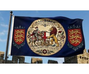 Drapeau héraldique de l'Angleterre de Saint Georges - 0,9 x 1,5 m - Bannière patriotique de qualité supérieure avec œillets - Drapeau en polyester pour football, cricket, euros, coupe du monde