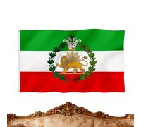 Drapeau Historique de l'Iran | Bannière Persane Résistante Au Décollement | Précédente Bannière Iranienne | Pour Le Jardin La Fenêtre La Voiture La Fête Le Défilé Et