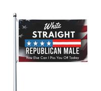 Drapeau Homme Blanc Hétéro Républicain Comment Puis-Je T'Énerver Autrement Aujourd'Hui Drapeau Pirate Renforcé Avec Décoration Bannière, Pour D'Intérieur, Balcon, Les Bureaux, 90X150Cm