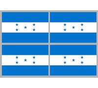Drapeau Honduras - (4 stickers 9.5x6.3cm) - Sticker