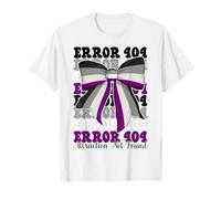 Drapeau Humoristique de fierté asexuée Erreur 404 Attraction Not Found T-Shirt
