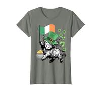 Drapeau Humoristique de la St. Patricks Highland Cow Irlande Drapeau génisse T-Shirt