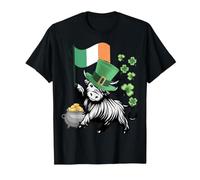 Drapeau Humoristique de la St. Patricks Highland Cow Irlande Drapeau génisse T-Shirt, Homme, Noir, XL
