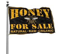 Drapeau humoristique « Man Cave Bar Honey Bee For Sale » pour salle de bain (60 x 90 cm)