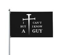 Drapeau I Can'T But I Know An Guy 3 x 5, drapeau chrétien pour amoureux de la foi, 3 x 5, croix du Christ, Jésus 2024 uniquement, 0,9 x 1,5 m avec 2 œillets en laiton, couleurs vives pour intérieur e