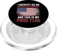 Drapeau « I Identify As an American Patriot This is My Pride » PopSockets PopGrip pour MagSafe