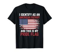 Drapeau « I Identify As an American Patriot This is My Pride » T-Shirt