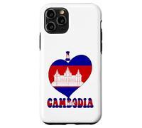 Drapeau « I Love Cambodia Proud Cambodian Pride » en Forme de cœur Coque pour iPhone 11 Pro