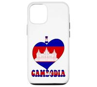 Drapeau « I Love Cambodia Proud Cambodian Pride » en Forme de cœur Coque pour iPhone 12/12 Pro
