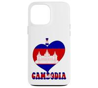 Drapeau « I Love Cambodia Proud Cambodian Pride » en Forme de cœur Coque pour iPhone 13 Pro Max