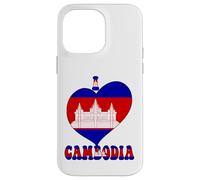 Drapeau « I Love Cambodia Proud Cambodian Pride » en Forme de cœur Coque pour iPhone 14 Pro Max