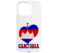 Drapeau « I Love Cambodia Proud Cambodian Pride » en Forme de cœur Coque pour iPhone 15 Pro Max