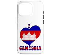 Drapeau « I Love Cambodia Proud Cambodian Pride » en Forme de cœur Coque pour iPhone 16 Pro