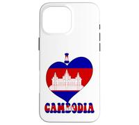 Drapeau « I Love Cambodia Proud Cambodian Pride » en Forme de cœur Coque pour iPhone 16 Pro Max