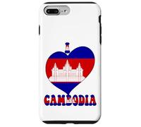 Drapeau « I Love Cambodia Proud Cambodian Pride » en Forme de cœur Coque pour iPhone 7 Plus/8 Plus