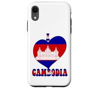 Drapeau « I Love Cambodia Proud Cambodian Pride » en Forme de cœur Coque pour iPhone XR