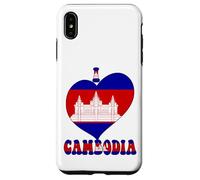 Drapeau « I Love Cambodia Proud Cambodian Pride » en Forme de cœur Coque pour iPhone XS Max