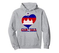 Drapeau « I Love Cambodia Proud Cambodian Pride » en Forme de cœur Sweat à Capuche