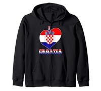 Drapeau « I Love Croatia Proud To Be Croatian Pride » en forme de cœur Sweat à Capuche