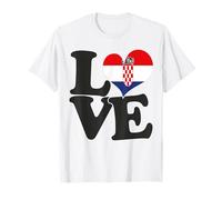 Drapeau « I Love Croatie » en Forme de cœur pour Voyage Patriotique T-Shirt
