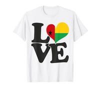 Drapeau « I Love Guinée Bissau » en Forme de cœur pour Voyage Patriotique T-Shirt