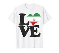 Drapeau « I Love Iran » en Forme de cœur pour Voyage Patriotique T-Shirt