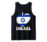 Drapeau « I Love Israel I Love Tel Aviv Proud Israeli Pride » en forme de cœur Débardeur