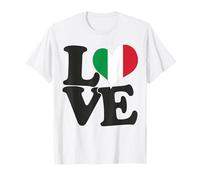 Drapeau « I Love Italy » en Forme de cœur pour Voyage Patriotique T-Shirt