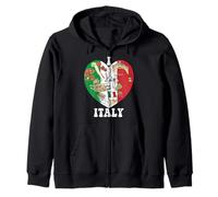 Drapeau « I Love Italy Proud to Be Italian Pride » avec Motif cœur Sweat à Capuche