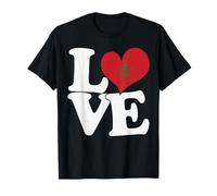 Drapeau « I Love Maroc » en Forme de cœur pour Voyage Patriotique T-Shirt