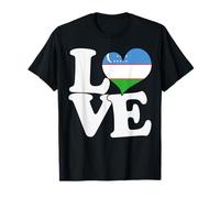 Drapeau « I Love Ouzbékistan » en Forme de cœur pour Voyage Patriotique T-Shirt