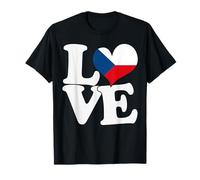 Drapeau « I Love République tchèque » en Forme de cœur pour Voyage Patriotique T-Shirt