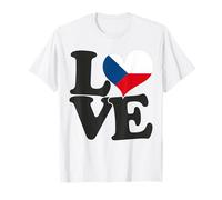 Drapeau « I Love République tchèque » en Forme de cœur pour Voyage Patriotique T-Shirt