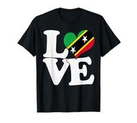Drapeau « I Love Saint Kitts and Nevis » en Forme de cœur pour Voyage Patriotique T-Shirt