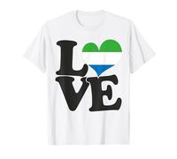 Drapeau « I Love Sierra Leone » en Forme de cœur pour Voyage Patriotique T-Shirt