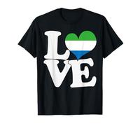 Drapeau « I Love Sierra Leone » en Forme de cœur pour Voyage Patriotique T-Shirt