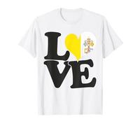 Drapeau « I Love Vatican » en Forme de cœur pour Voyage Patriotique T-Shirt