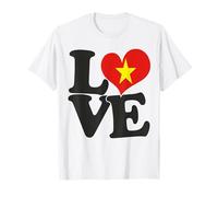 Drapeau « I Love Vietnam » en Forme de cœur pour Voyage Patriotique T-Shirt