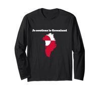 Drapeau « I Stand for Greenland » de Defend Greenland Not for Sale Manche Longue