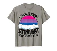 Drapeau « I Suck At Being Straight and Stand Bi It » T-Shirt