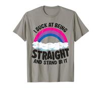 Drapeau « I Suck At Being Straight and Stand Bi It » T-Shirt
