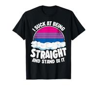 Drapeau « I Suck At Being Straight and Stand Bi It » T-Shirt