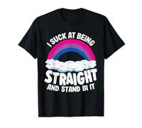Drapeau « I Suck At Being Straight and Stand Bi It » T-Shirt