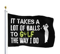 Drapeau Il faut avoir du cran pour jouer au golf Drapeaux 90X150cm