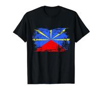 Drapeau Île de la Réunion Cadeau Réunionnais Réunionnaise T-Shirt Graphique avec Valeur