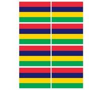 Drapeau îles Maurice (8 fois 9.5x6.3cm) - Sticker/autocollant G